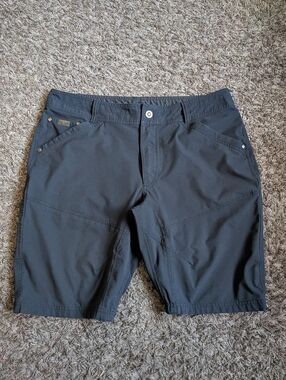 Kuhl Black Silencr 11" Stretch Ripstop Logo Shorts Men's 36